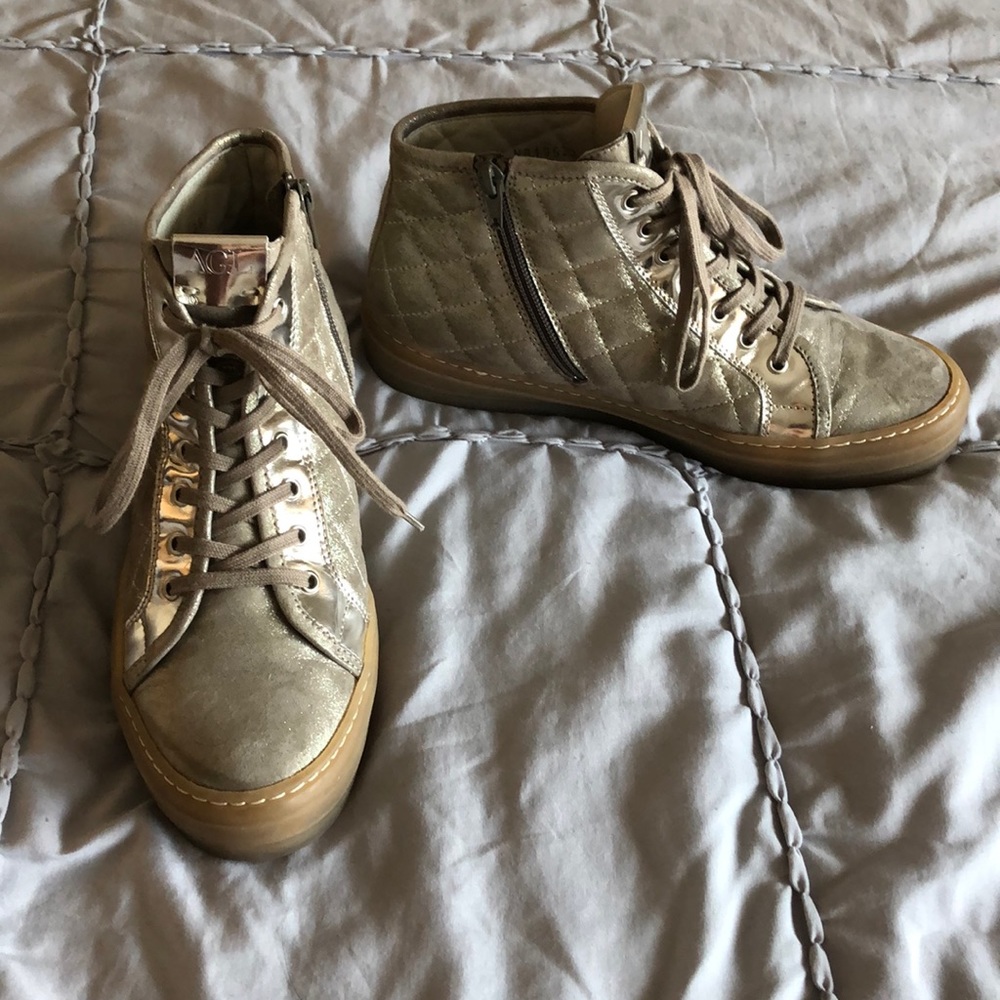 Women’s AGL Gold Metallic Sneakers